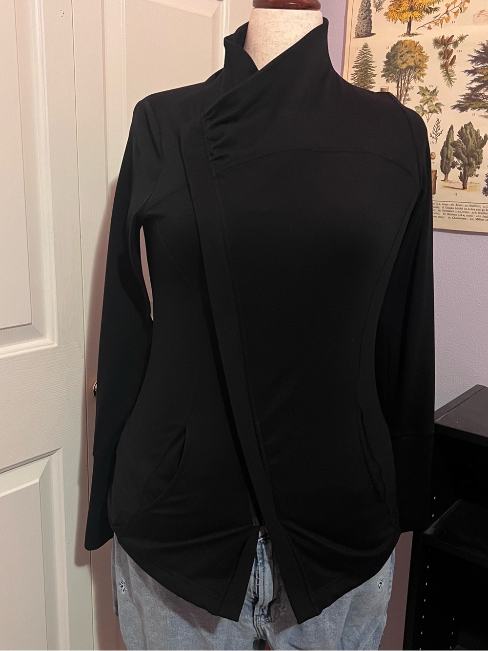 Yogalicious Black Asymmetrical Zip Jacket
